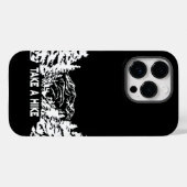ハイキング引用文モノクロ山景色を撮る Case-Mate iPhoneケース (裏面 (横))