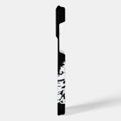 ハイキング引用文モノクロ山景色を撮る iPhoneケース (左側面)