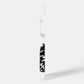 ハイキング引用文モノクロ山景色を撮る iPhoneケース (左側面)