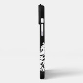 ハイキング引用文モノクロ山景色を撮る iPhoneケース (左側面)