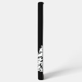 ハイキング引用文モノクロ山景色を撮る SAMSUNG GALAXYケース (左側面)