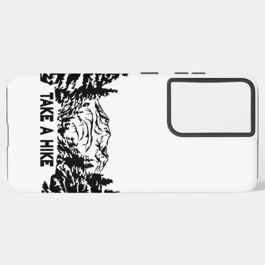 ハイキング引用文モノクロ山景色を撮る SAMSUNG GALAXYケース (左側面)