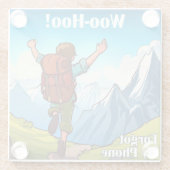 ハイキング忘れウー電話 ガラスコースター (裏面)