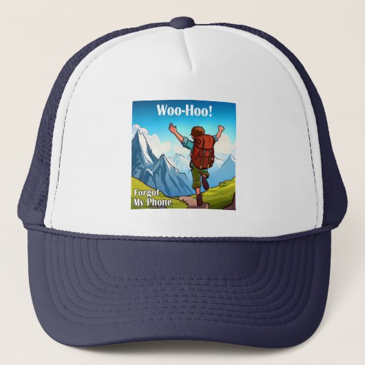 ハイキング忘れウー電話 キャップ (正面)