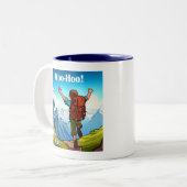 ハイキング忘れウー電話 ツートーンマグカップ (正面左)