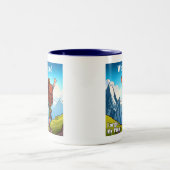 ハイキング忘れウー電話 ツートーンマグカップ (中央)