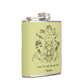 ハイキング感動的ビニール包まれたフラスコ フラスク (右)