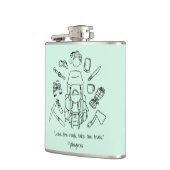 ハイキング感動的ビニール包まれたフラスコ フラスク (左)