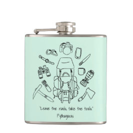 ハイキング感動的ビニール包まれたフラスコ フラスク