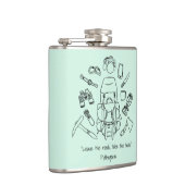 ハイキング感動的ビニール包まれたフラスコ フラスク (右)