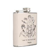 ハイキング感動的ビニール包まれたフラスコ フラスク (右)