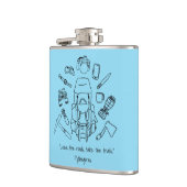 ハイキング感動的ビニール包まれたフラスコ フラスク (左)