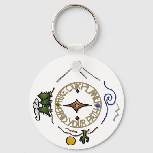 ハイキング我々の惑星ハイカーのソウルコンパス キーホルダー (正面)