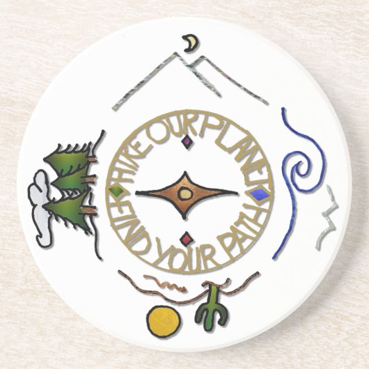 ハイキング我々の惑星ハイカーのソウルコンパス コースター (正面)