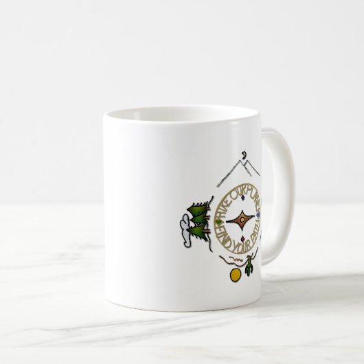 ハイキング我々の惑星ハイカーのソウルコンパス コーヒーマグカップ (正面右)