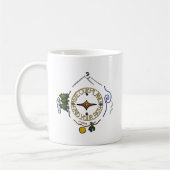 ハイキング我々の惑星ハイカーのソウルコンパス コーヒーマグカップ (左)