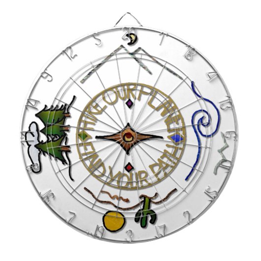 ハイキング我々の惑星ハイカーのソウルコンパス ダーツボード (正面)