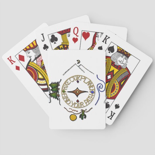 ハイキング我々の惑星ハイカーのソウルコンパス トランプ (裏面)