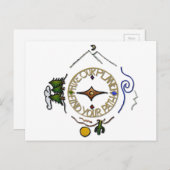 ハイキング我々の惑星ハイカーのソウルコンパス ポストカード (正面/裏面)