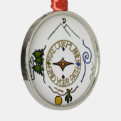 ハイキング我々の惑星ハイカーのソウルコンパス メタルオーナメント (右)