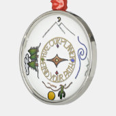 ハイキング我々の惑星ハイカーのソウルコンパス メタルオーナメント (左)