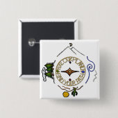 ハイキング我々の惑星ハイカーのソウルコンパス 缶バッジ (正面&裏面)