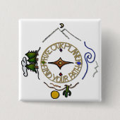 ハイキング我々の惑星ハイカーのソウルコンパス 缶バッジ (正面)