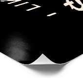 ハイキング母ハイカーおもしろいアウトドアヴィンテージブラック ポスター (コーナー)