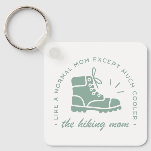 ハイキング母ハイカー山道引用文美学 キーホルダー (正面)