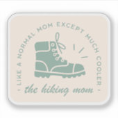 ハイキング母ハイカー山道引用文美学 シール (正面)