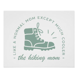 ハイキング母ハイカー山道引用文美学 ポスター