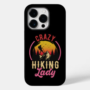 ハイキング熱狂するレディ、女性はマウンテンハイキングを愛する Case-Mate iPhone 14 PROケース