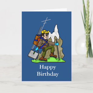 ハイキング用オフグリッド誕生日カード、登山者用オフグリッドカード カード