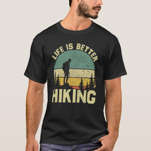 ハイキング自然アドベンチャーハイキング Tシャツ (正面)