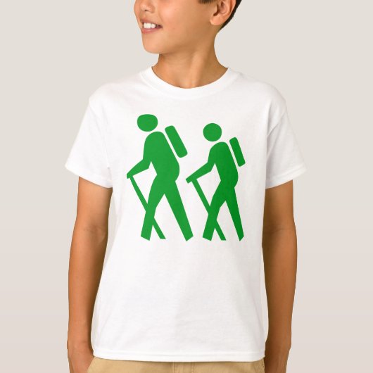 ハイキング記号ハイキング記号 Tシャツ (正面)