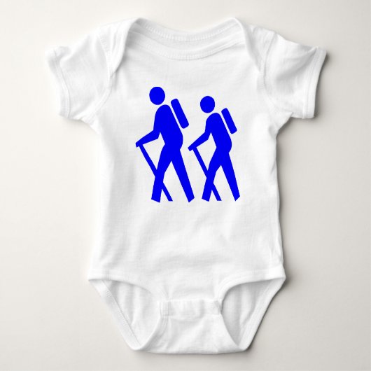 ハイキング記号 ベビーボディスーツ (正面)