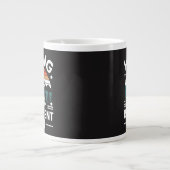 ハイキング退職プラン面白いフレーズ ジャンボコーヒーマグカップ (正面)