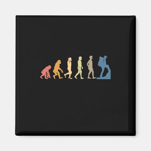 ハイキング進化 マグネット (正面)