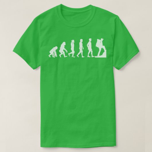 ハイキング進化 Tシャツ (デザイン正面)