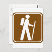 ハイキング道路標識 ポストカード (正面/裏面)