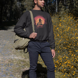 ハイキング野外犬パパ犬ママ冒険 スウェットシャツ