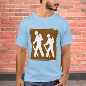 ハイキング領域シンボルのアクティビティ記号 Tシャツ