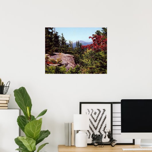 ハイキング風光明媚なホワイトマウンテンズニューハンプシャーポスター ポスター (ホームオフィス)