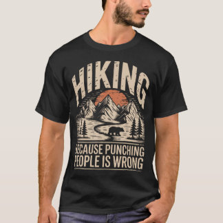 ハイキング アウトドア 冗談 ハイカー 自然 トレイル Tシャツ