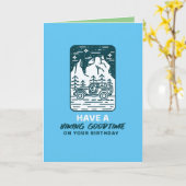 ハイキング・グッドタイム誕生日 カード (黄色い花)