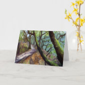 ハイキング、グリーティングカード カード (黄色い花)