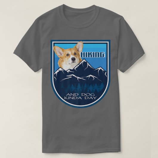ハイキング&ドッグキンダデイコーギ387 Tシャツ (デザイン正面)