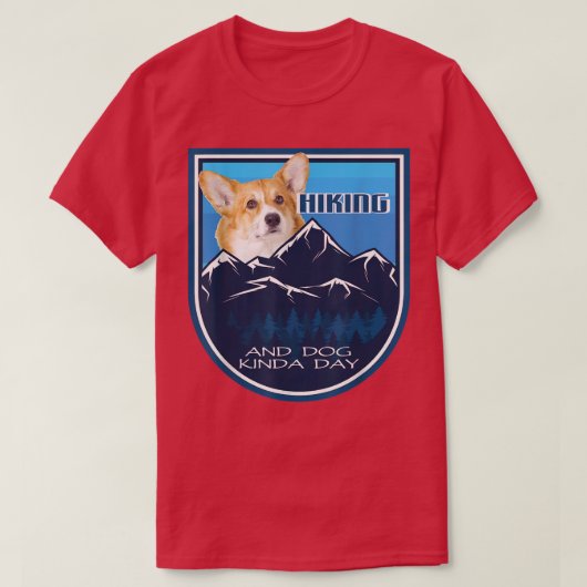 ハイキング&ドッグキンダデイコーギ Tシャツ (デザイン正面)