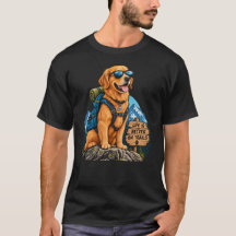 ハイキング・ドッグ・ライフ・イズ・ベター・オン・トレイルTシャツ