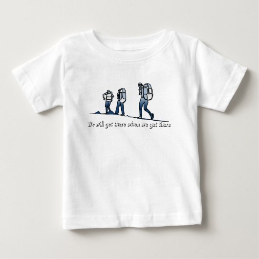 ハイキング、ハイカー。 ベビーTシャツ (正面)